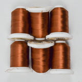 Chocolate 2227 Robison-Anton Rayon 40 wt. Machine Embroidery Thread - 6 Spools
