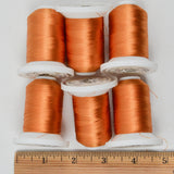 Orange Toast 2231 Robison-Anton Rayon 40 wt. Machine Embroidery Thread - 6 Partial Spools