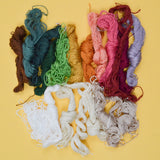 Rainbow + White Perle Cotton Thread Bundle