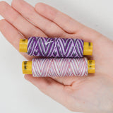 Purple + White Variegated Lizbeth Thread - 2 Spools