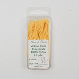 Yellow Fleur de Paris #218 Fine Mesh Velour Yarn  - 10 Yards