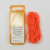 Orange Fleur de Paris #140 Fine Mesh Velour Yarn  - 10 Yards