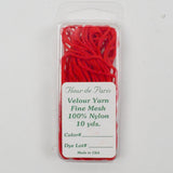 Red Fleur de Paris #30 Fine Mesh Velour Yarn - 10 Yards