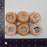 Beige Variegated Valdani Pearl Cotton Thread - 6 Spools