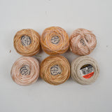 Beige Variegated Valdani Pearl Cotton Thread - 6 Spools