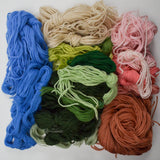 Green, Blue + Pink Tapestry Wool for Needlepoint + Crewel