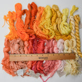 Orange, Yellow + Pink Silk & Ivory Needlepoint Thread - 20+ Skeins