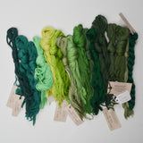 Green Silk & Ivory Needlepoint Thread - 14+ Skeins