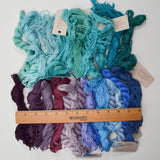 Blue + Purple Silk & Ivory Needlepoint Thread - 20+ Skeins