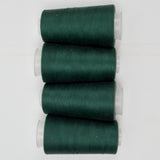 Dark Green Polyester Overlock Thread - 4 Spools