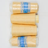 Light Yellow Beachwood Ltd Polyester Overlock Thread - 4 Spools