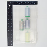 Green + Gray Aurifil Mako'ne 40/2 Cotton Thread in Carrying Case - 4 Spools