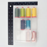 Rainbow Aurifil Mako'ne 12/2 Thread in Carrying Case - 8 Spools