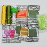 Variegated Silk Ribbon + Holographic Embroidery Thread Bundle