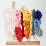 Rainbow Silk & Ivory Silk + Merino Wool Needlepoint Yarn