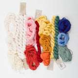 Rainbow Silk & Ivory Silk + Merino Wool Needlepoint Yarn