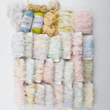 Pastel Colorful Eyelash + Textured Yarn Bundle