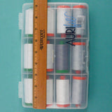 White + Gray Aurifil Mako'Ne 40 + 50 wt. Cotton Thread Bundle - 12 Spools