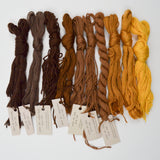 Brown + Yellow Silk & Ivory Needlepoint Thread
