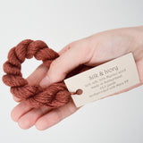 Pink + Warm Brown Silk & Ivory Needlepoint Thread