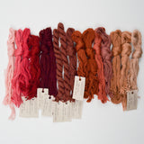 Pink + Warm Brown Silk & Ivory Needlepoint Thread