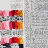 DMC Flower Thread Bundle with Kind Hearts Sampler Pattern - 36 Skeins