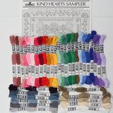 DMC Flower Thread Bundle with Kind Hearts Sampler Pattern - 36 Skeins