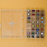 Metal Bobbins with Colorful Thread in Organizing Case