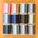 Vintage Pure Silk Thread + Cotton Thread - 12 Spools
