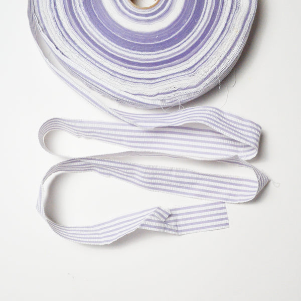 Light Purple + White Striped Seersucker Trim - By the Yard Default Title