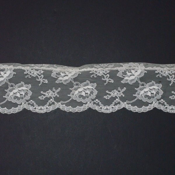 White Scalloped Lace Trim - By the Yard