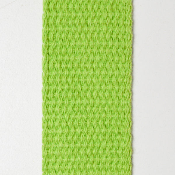 Green Cotton Webbing Strap - By the Yard