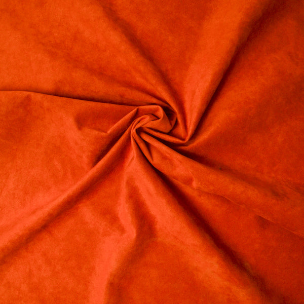 Burnt Orange Microsuede Fabric, 48" Wide - By the Yard