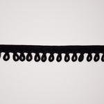 Black Loop Cord Edge Trim - By the Yard