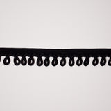 Black Loop Cord Edge Trim - By the Yard