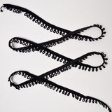 Black Loop Cord Edge Trim - By the Yard
