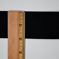 Black Seat Belt Webbing, 2" Wide - By the Yard