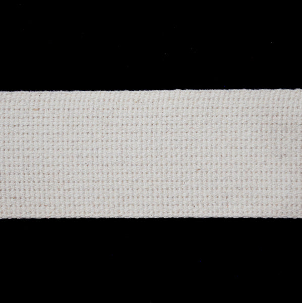 Natural Cotton Webbing Strap, 2" Wide - By the Yard