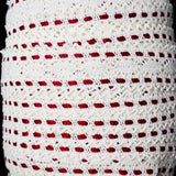 Red + White Polyester Vintage Lace Trim - By The Yard