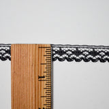 Black Scalloped Lace Trim, 1/2" Wide - By The Yard