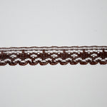 Brown Scalloped Lace Trim, 1/2" Wide - By the Yard