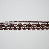 Brown Scalloped Lace Trim, 1/2" Wide - By the Yard
