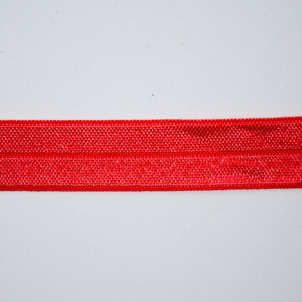 Bright Coral PInk 5/8" Fold Over Elastic - By the Yard