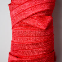 Bright Coral PInk 5/8" Fold Over Elastic - By the Yard