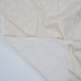 Beige + White Abstract Leaf Print Woven Drapery + Upholstery Fabric, 55" Wide - By the Yard
