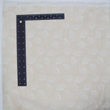 Beige + White Abstract Leaf Print Woven Drapery + Upholstery Fabric, 55" Wide - By the Yard