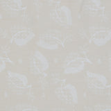 Beige + White Abstract Leaf Print Woven Drapery + Upholstery Fabric, 55" Wide - By the Yard