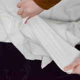 White Stretch Cotton Blend Jersey Knit Fabric, 66" Wide - By the Yard