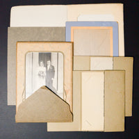 Antique Studio Photo Folder Bundle - Mostly Empty, One Wedding Photo