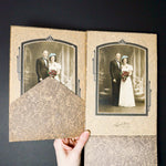 Vintage Colorized Wedding Photos - Set of 2